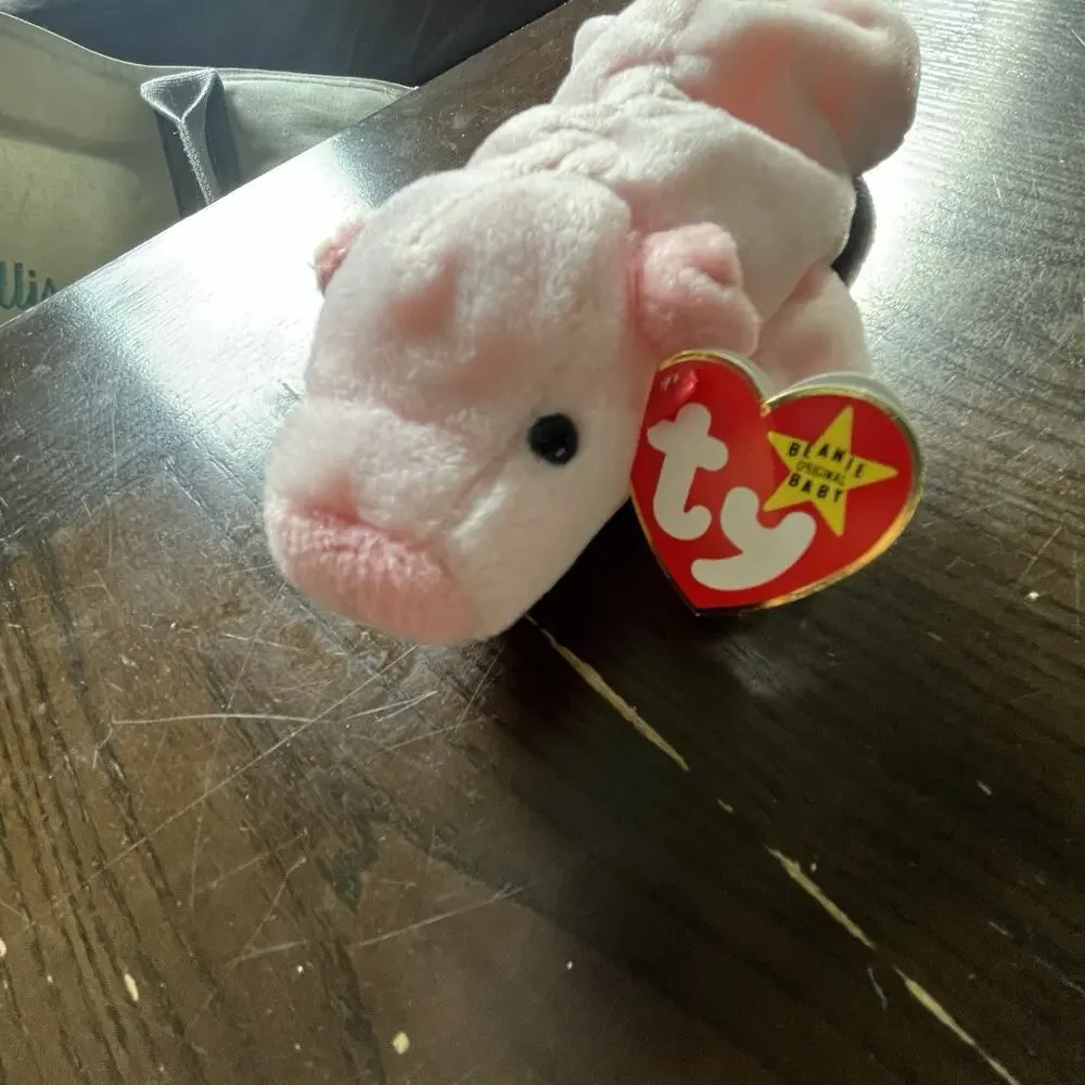 Beanie Baby Squealer Pig TY Tag Errors & PVC Pellets 1993 Excellent Condition